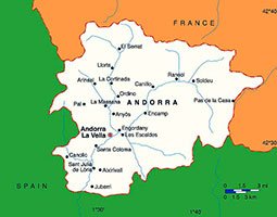 карта Андорры