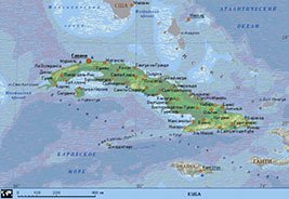 карта Кубы, карта острова Куба