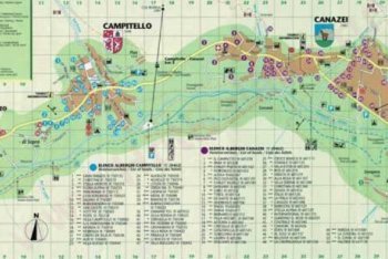 Валь-ди-Фасса, карта посёлков Валь-ди-Фасса