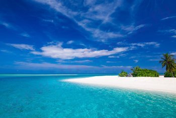 пляж на Мальдивах, пляж на Мальдивских островах
